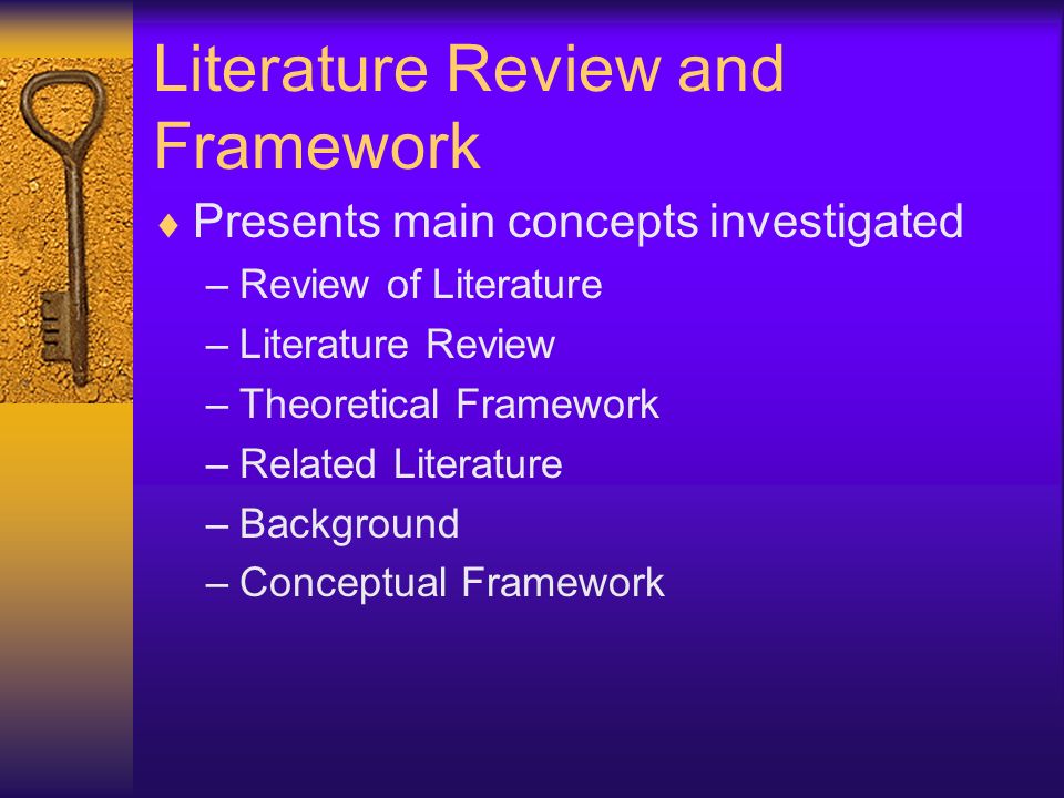 literature review and theoretical background